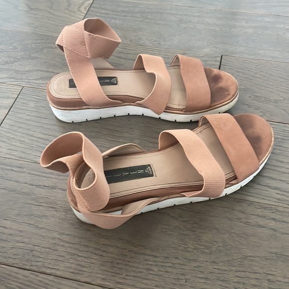 STEVE MADDEN PINK BLUSH NUDE STRETCHY SUMMER ESPADRILLE SANDAL SIZE 7.5 - Picture 5 of 6